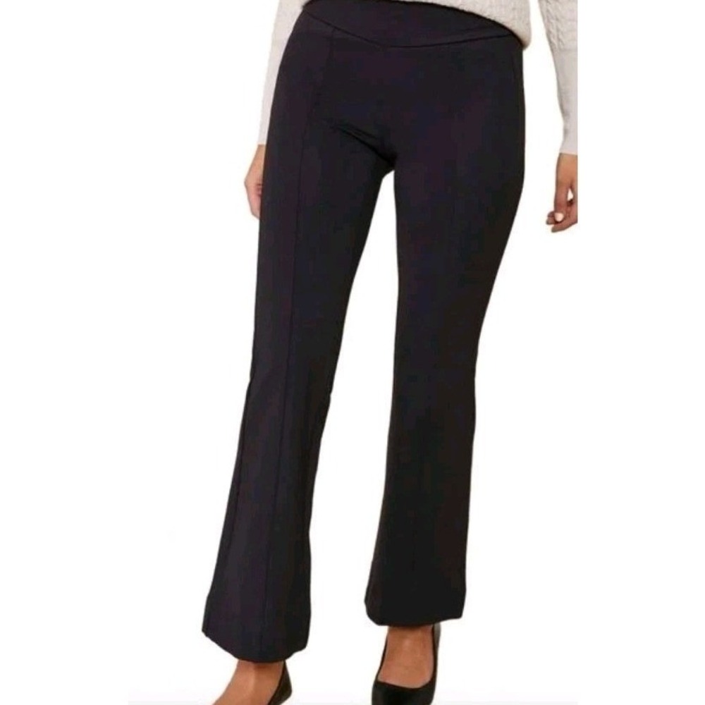 Spartina 449 Brooke Pull-On Ponte Trouser Black L Quiet Luxury Old Money